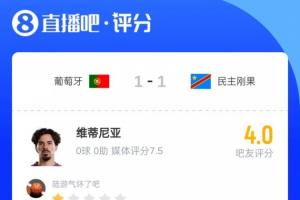 维蒂尼亚134次触球最多,但吧友不满:安全球之王,不配1.4亿身价