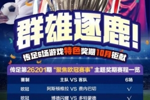 群雄逐鹿!传足特色奖期第26201期聚焦欧冠赛事